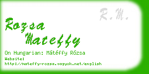 rozsa mateffy business card